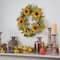 24" Yellow Sunflower & Pinecone Fall Harvest Wreath